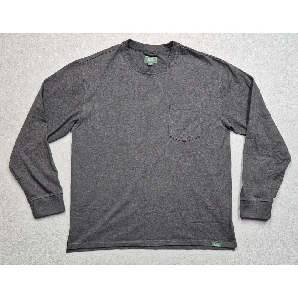 Woolrich T-Shirt Men's L Black The Green Label Collection Long Sleeve Pocket